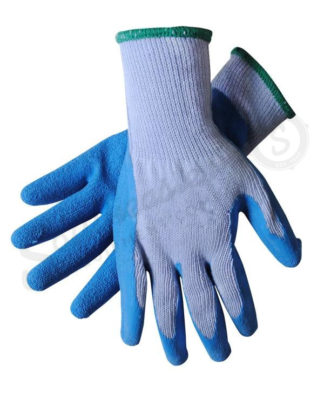 Blue Rubber Work Gloves - Large marketing