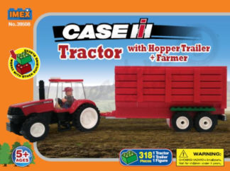 Case IH Tractor with Hopper Trailer and Farmer - 318 Pieces marketing