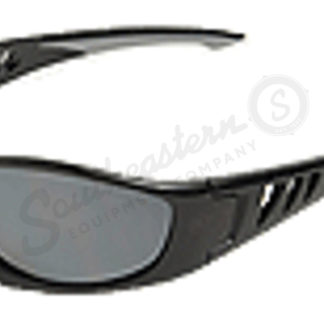 Smoke Lens Safety Glasses - Vented Black Frame